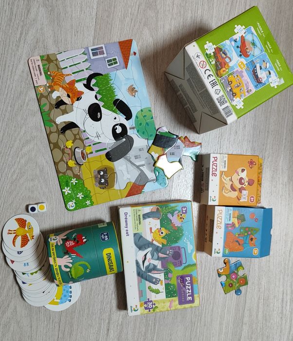 Лот пазлів dodo на 2-4 роки + гра
