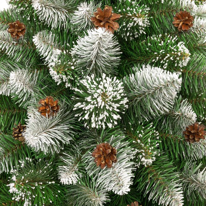 Choinka Sztuczna na pniu 180cm; Ośnieżona, Gęsta