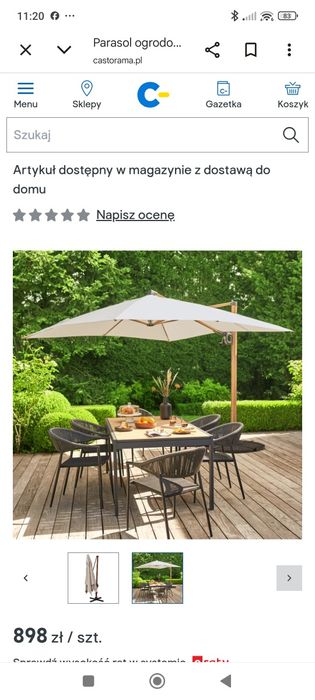 Parasol ogrodowy Naya 300×300
