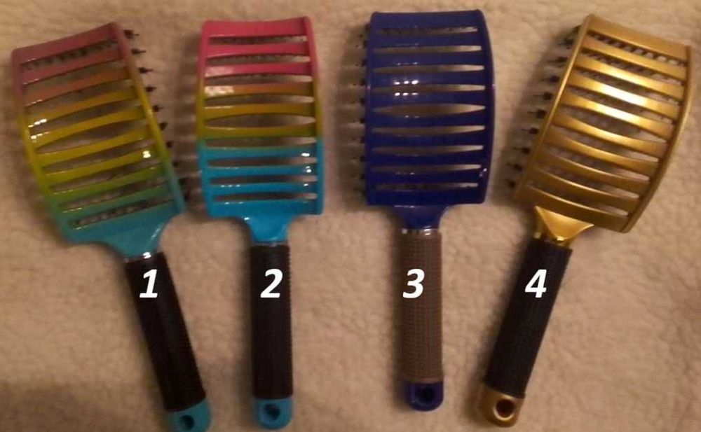 4 x super szczotka do włosów z WŁOSIEM DZIKA, nie ciągnąca, delikatna