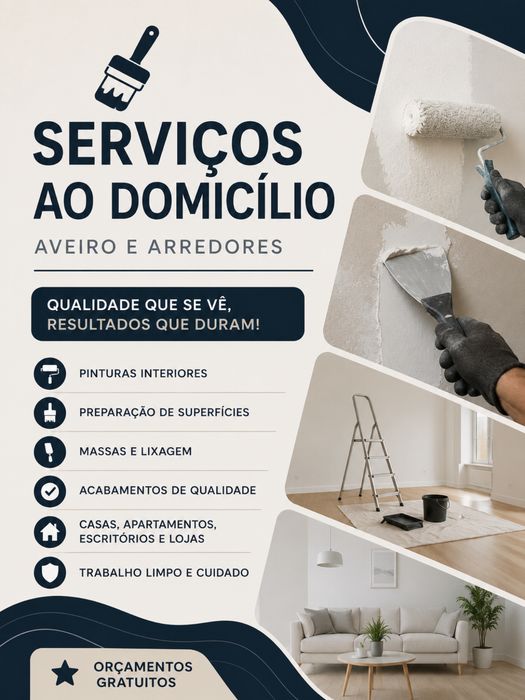 Pinturas Interiores | Barramentos | Lixagem | Acabamentos | Aveiro