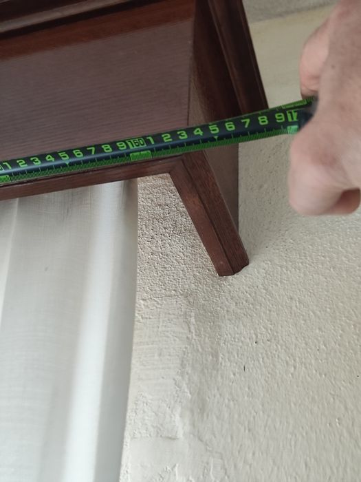 7 Sanefas em madeira com 7cortinas em linho...