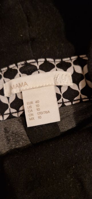 Spodnie ciążowe H&M 40 czarno-białe