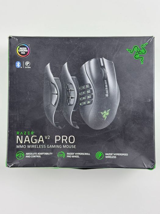 Bezprzewodowa gamingowa mysz komputerowa Razer Naga V2 Pro Black