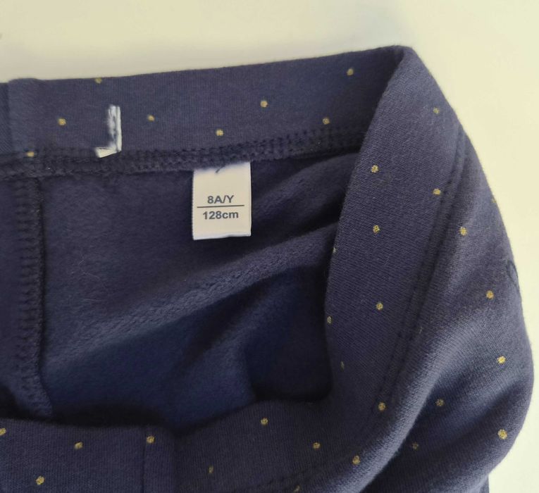 Okaidi legginsy 128 grubsze groszki H&M