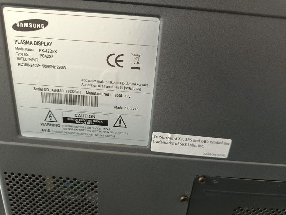 Plasma SAMSUNG em muito bom estado