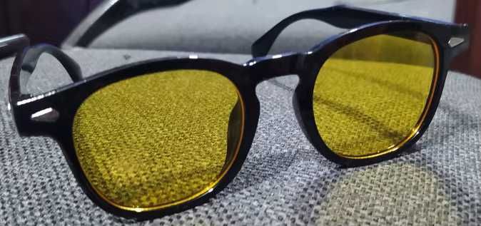 Óculos de Sol Vintage Oval Amarelo Unissexo