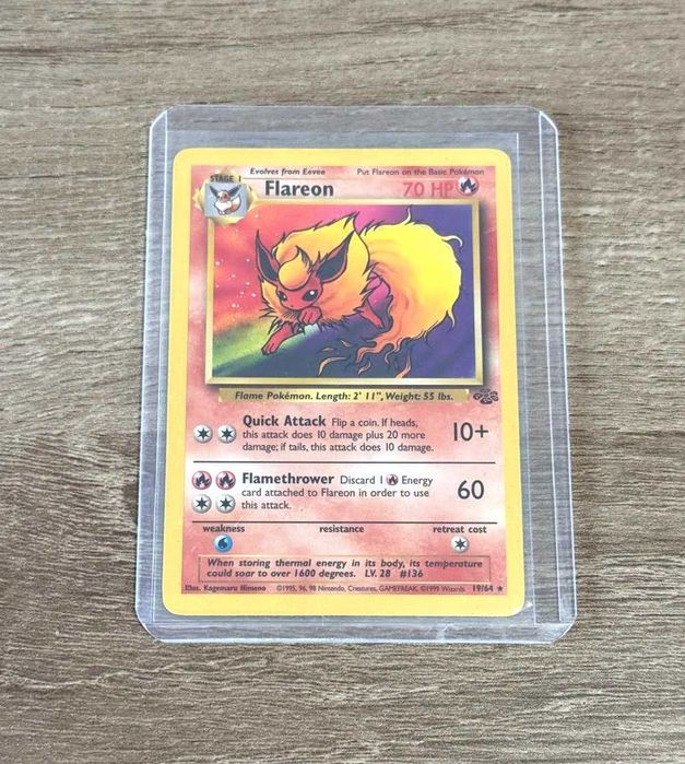 Flareon 19/64 Jungle Carta Original Pokémon TCG Wotc - ING