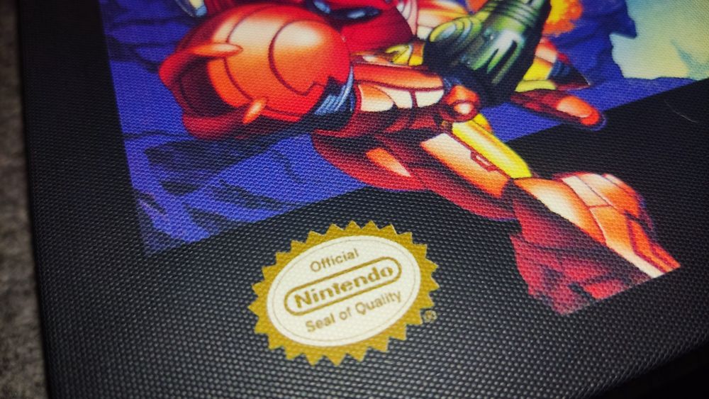 Super Metroid podświetlany obraz retro big box Nintendo