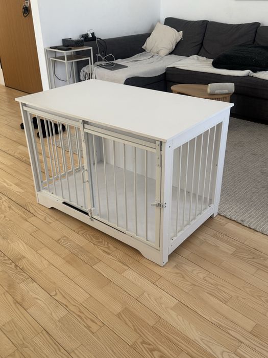 Klatka dla psa biala