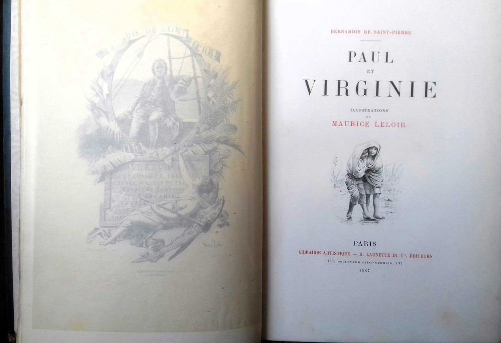 Paul et Virginie de St-Pierre/Leloir - 1887. 1a Edição de Luxo