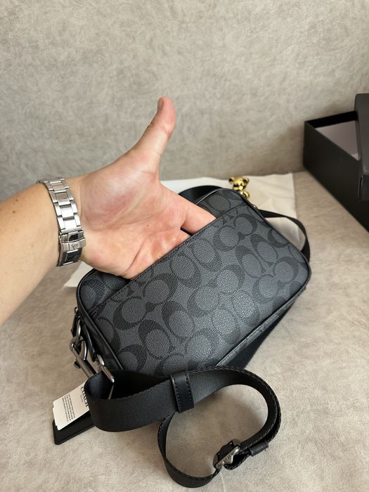 Сумка Coach | Месенжер коуч коач | шкіряний через плече