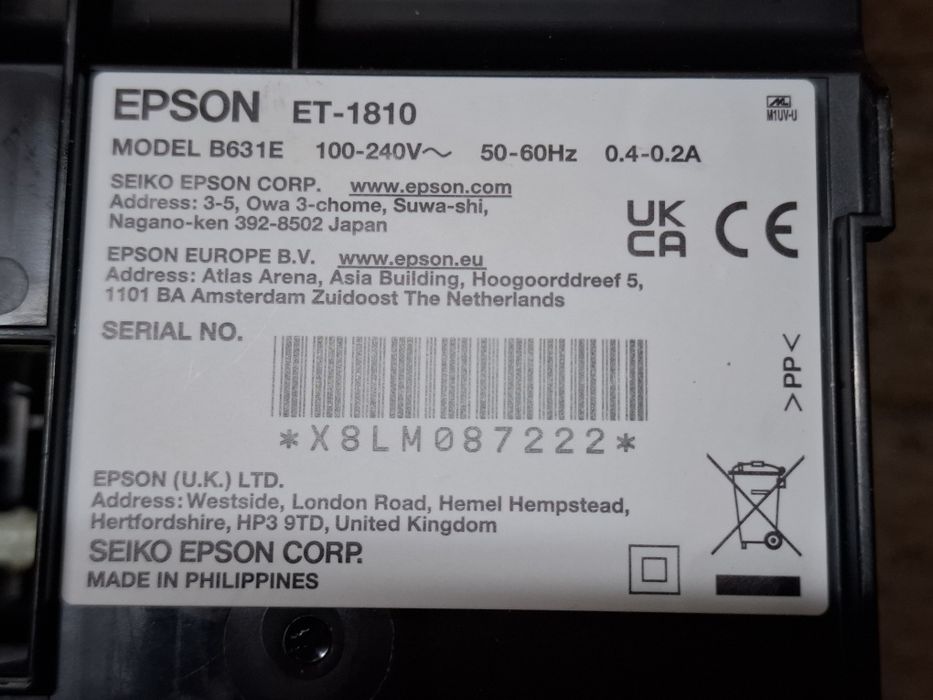 Epson ET 1810 peças reparação