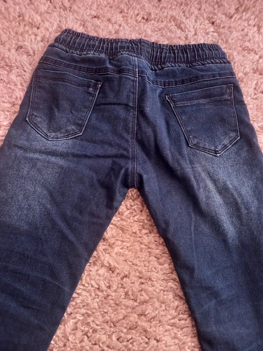 Теплі джинси штани на резинці на осінь, зиму ріст 134-140 см