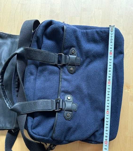 Torba męska Aldo, używana, niebieska, do pracy