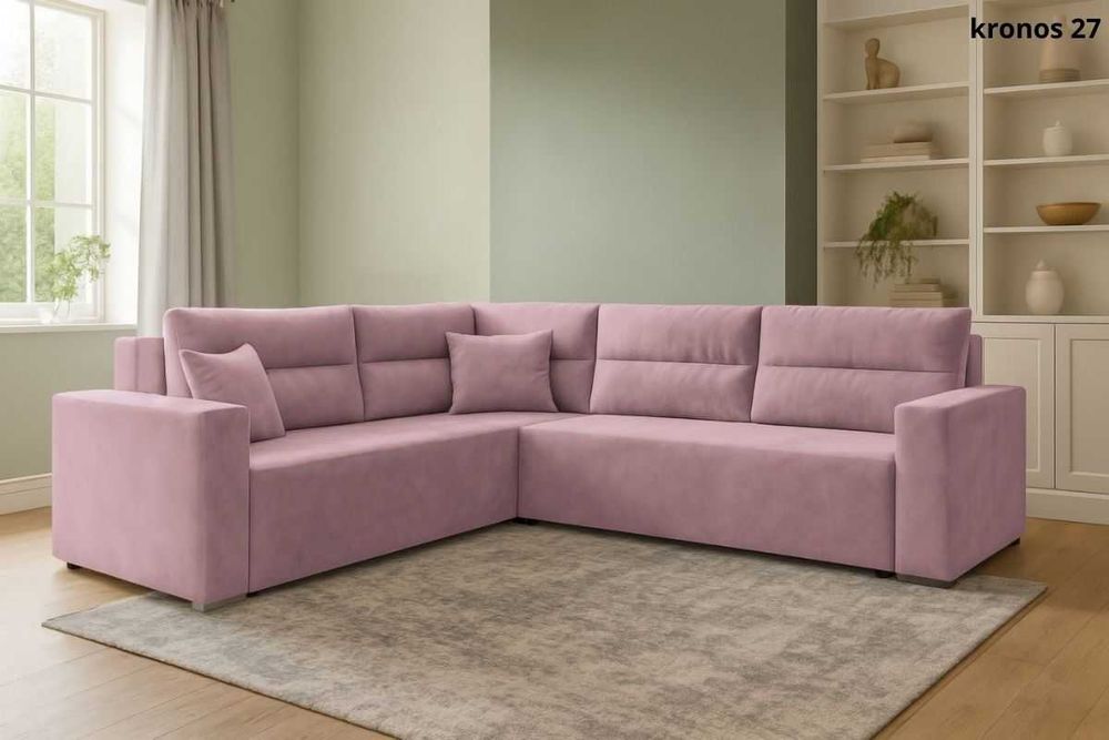 NAROŻNIK z funkcją spania ROGÓWKA rozkładana LUNO pojemnik PRODUCENT