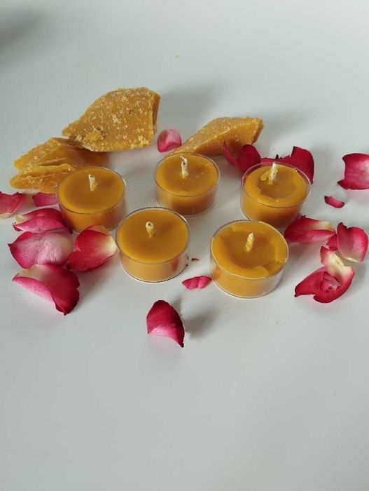Świece tealight z wosku pszczelego