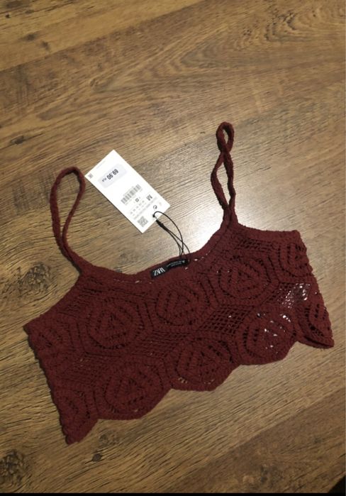 Cropp top stanik bluzka boho ręcznie pleciona M Zara nowa