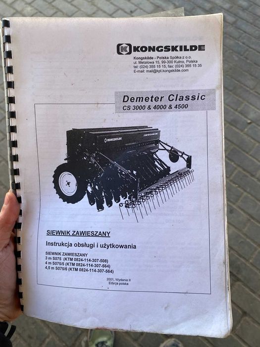 Siewnik zbożowy Kongskilde Demeter Classic 3000