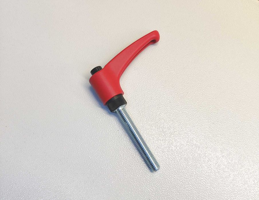 Alavancas de fixação em aço zincado com veio roscado