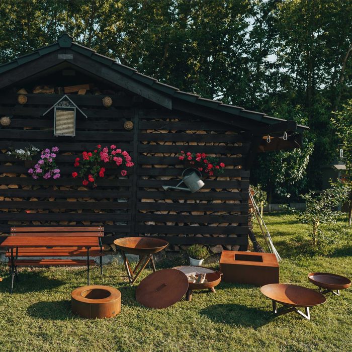 Palenisko Grill Ognisko Corten 80cm Stalowa Misa Ogniskowa blacha 3 mm