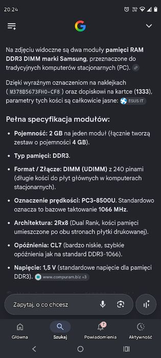 Pamięć ram 8gb ddr3