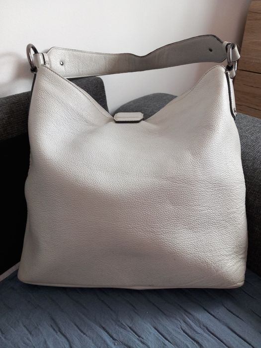 Szara torba na ramię Karl Lagerfeld skórzana