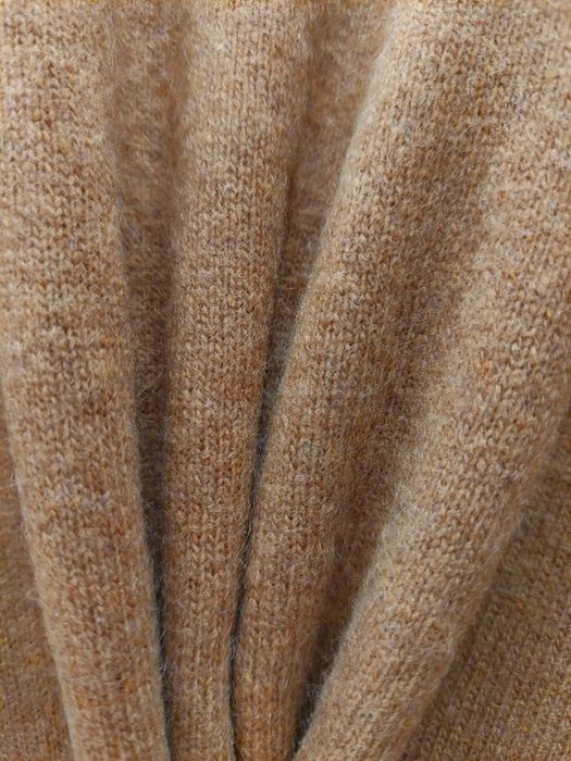 Sweter 100% kaszmir u-neck czekoladowy brąz chocolate brown