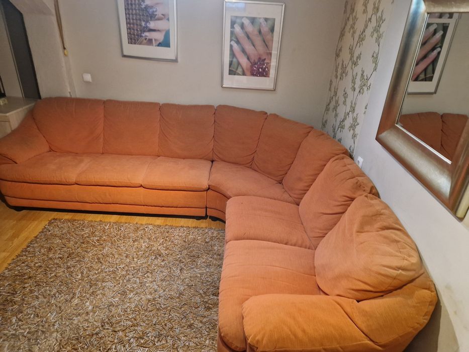 Sofá  de  canto  Salmão