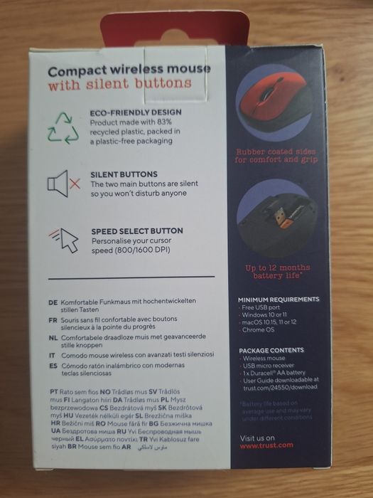 Mysz optyczna bezprzewodowa Trust YVI+ Silent