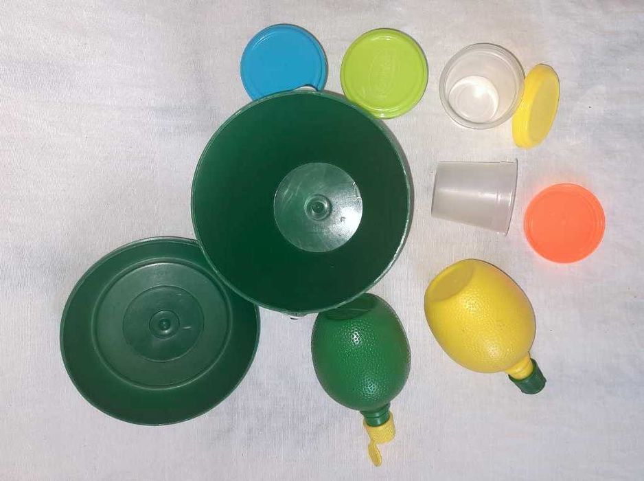 Комплект ведерко 1 л + 2 бутылочки для сиропа или топера 200 мл