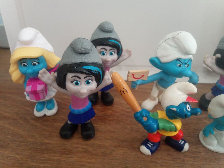 Figurki smerfy 13 sztuk kolekcja vintage