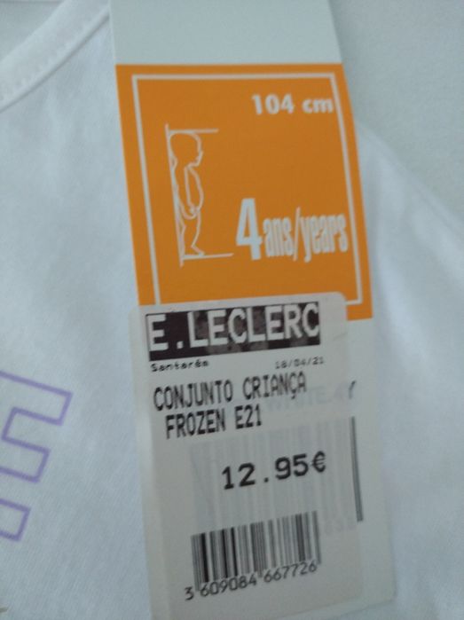 Conjunto novo da Frozen tamanho 4 anos