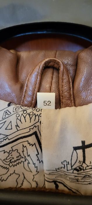 Blusão vintage de cabedal homem