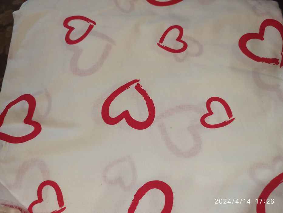 Тканина бязь дитяча і валентинки. Ціна за 5 метрів