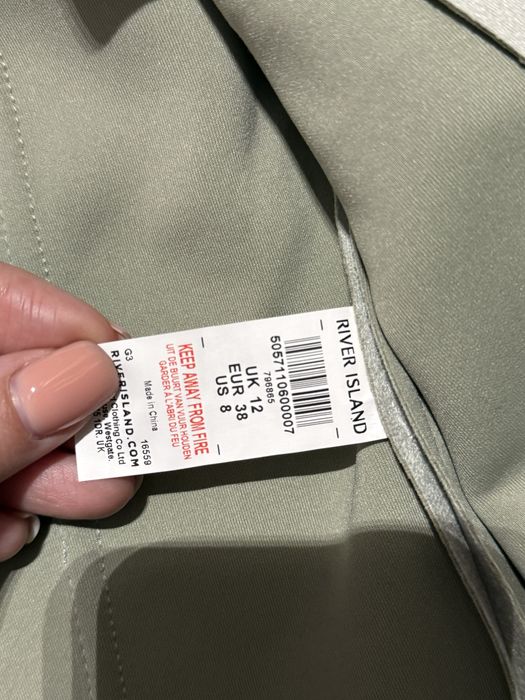 Нова замшева косуха River Island мʼятного кольору L розмір