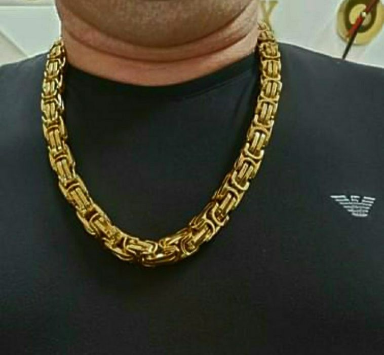 Łąńcuszek męski splot królewski 320gram stal