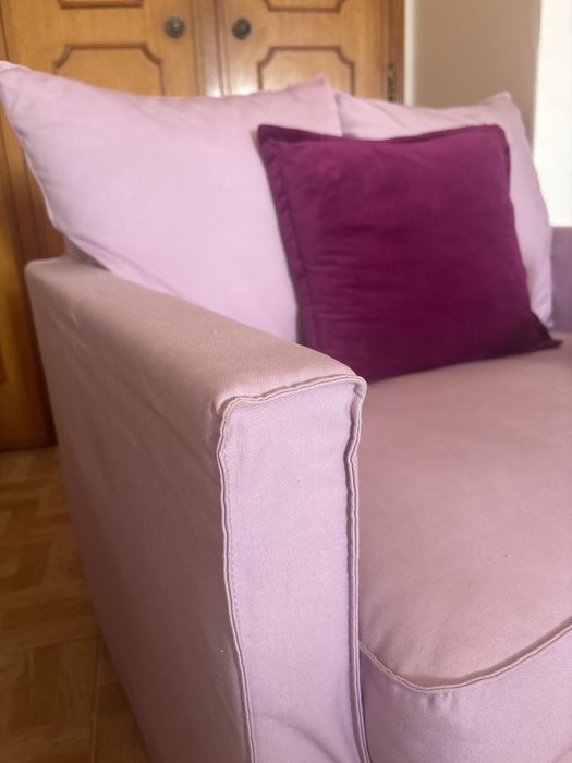 Sofa 1 lugar Rosa Claro