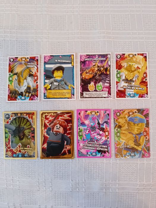 Karty LEGO Ninjago, 8 sztuk, jak nowe