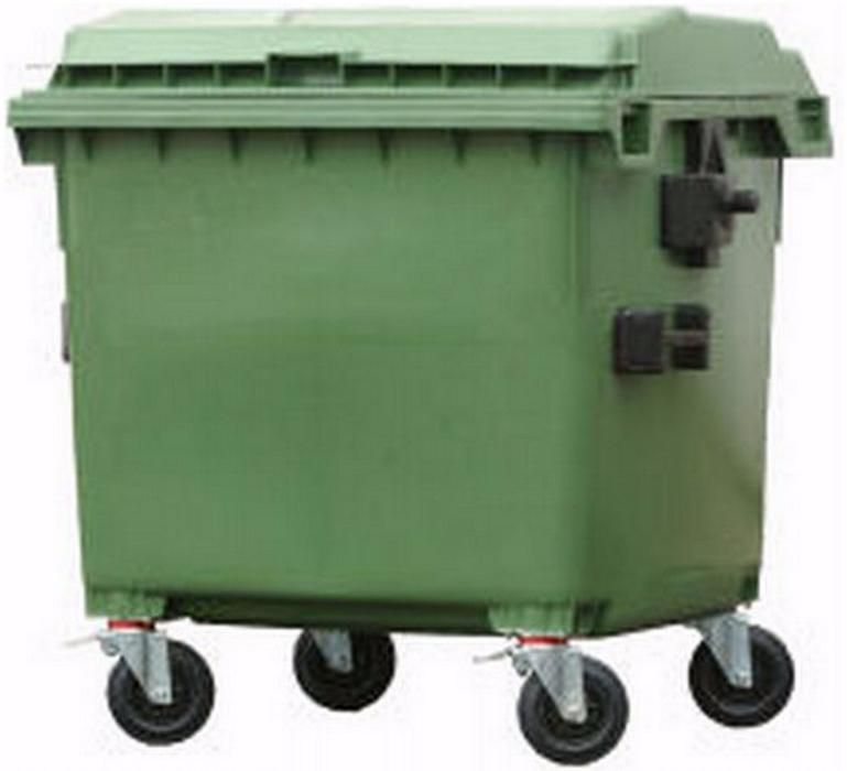 Contentor do lixo 800 litros polietileno alta densidade c/ tampa. AP28