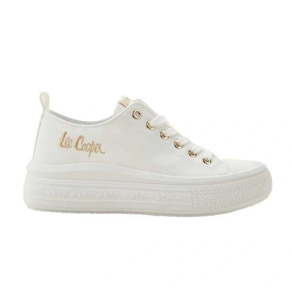 Lee Cooper buty damskie sportowe trampki białe platforma modne