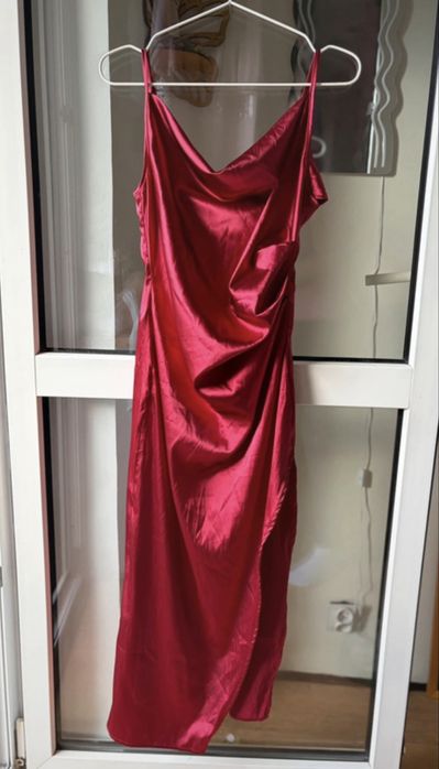 Sukienka czerwona wieczorowa Shein M 38 alt goth punk studniowka impreza