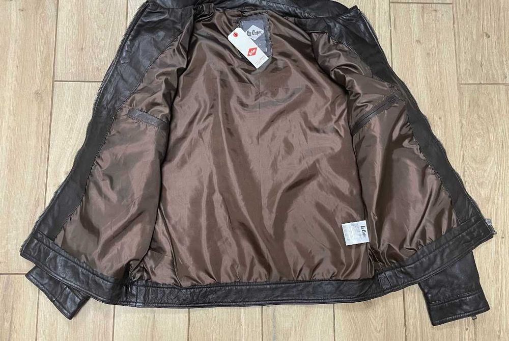 Lee Cooper kurtka męska model Briag Brown r. M 100% skóra owcza / brąz