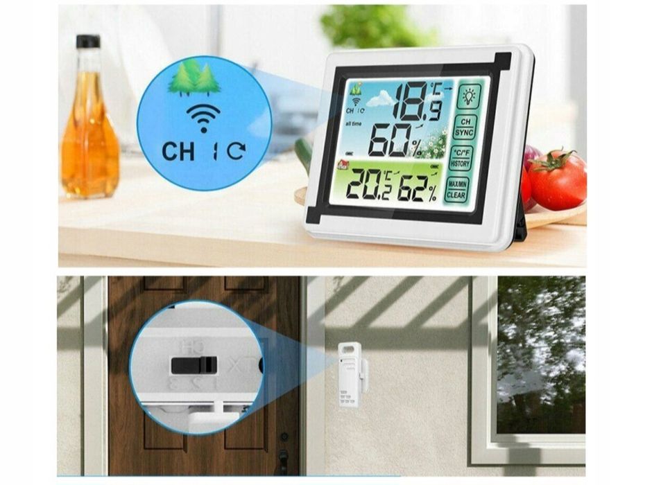 Bezprzewodowa stacja pogody pogodowa higrometr