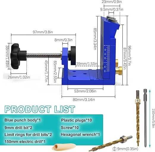 Guia de furadeira ajustável