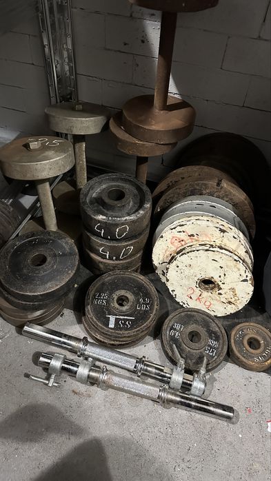 151.5kg obciazenie gryfy hantle gryf prosty