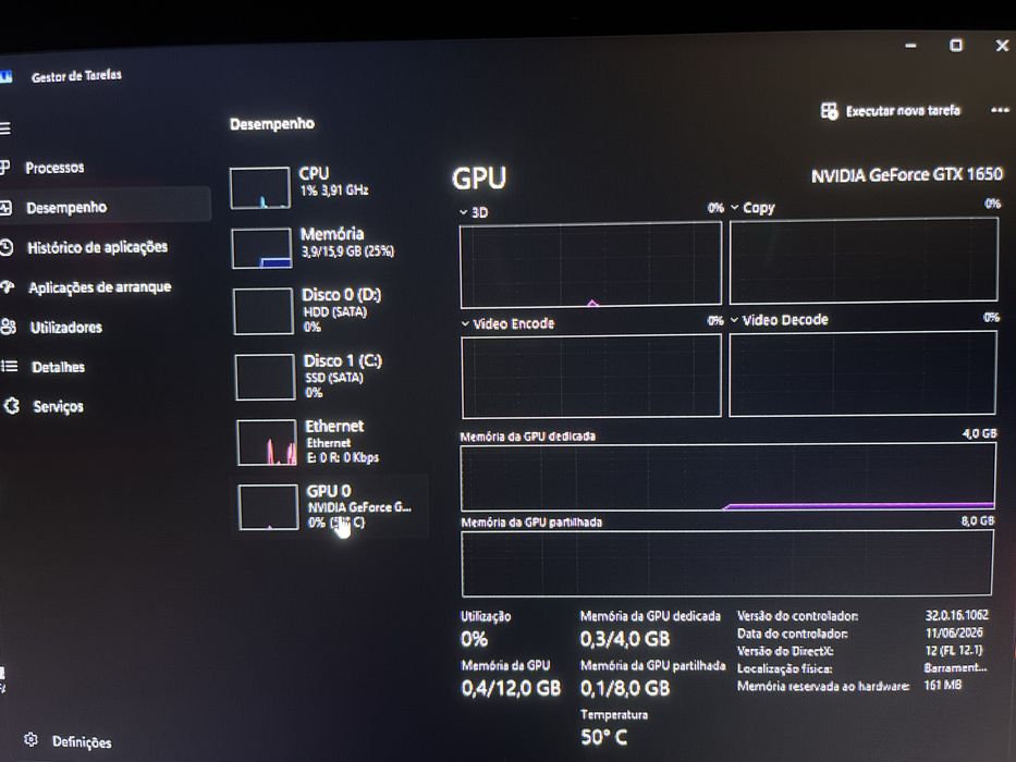 PC Gamer Usado: i5-9400F + GTX 1650 + 16GB RAM