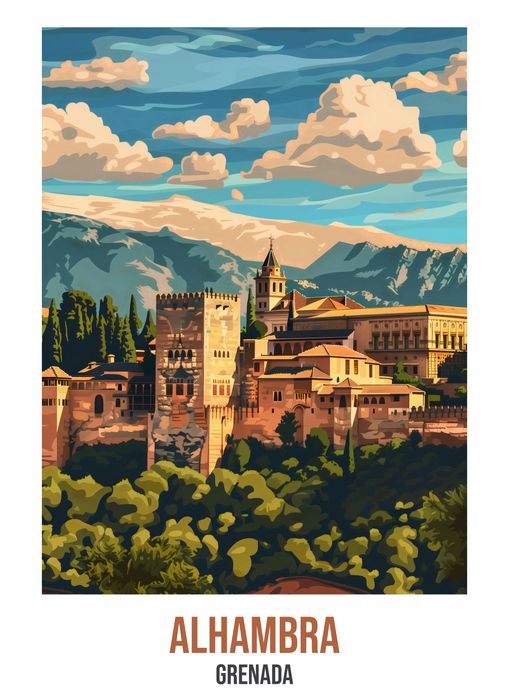 Plakat 40x55cm Alhambra
