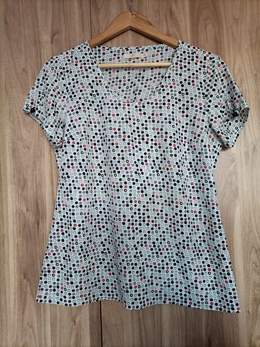 Bluzka w kropki na krótki rękaw rozmiar 42/44