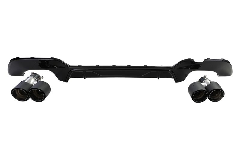 DIFUSOR TRASEIRO PARA BMW SÉRIE 3 G20 G21 + PONTEIRAS DE ESCAPE CARBONO DUPLAS